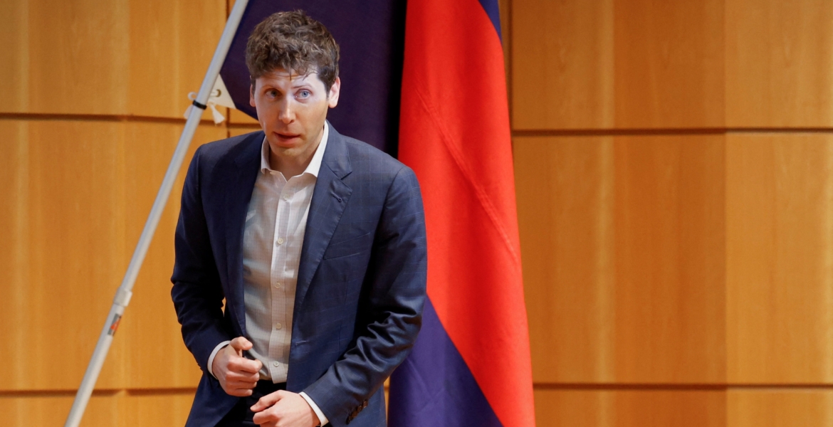 Sam Altman, CEO of ChatGPT maker OpenAI, attends an open dialogue with students at Keio University in Tokyo