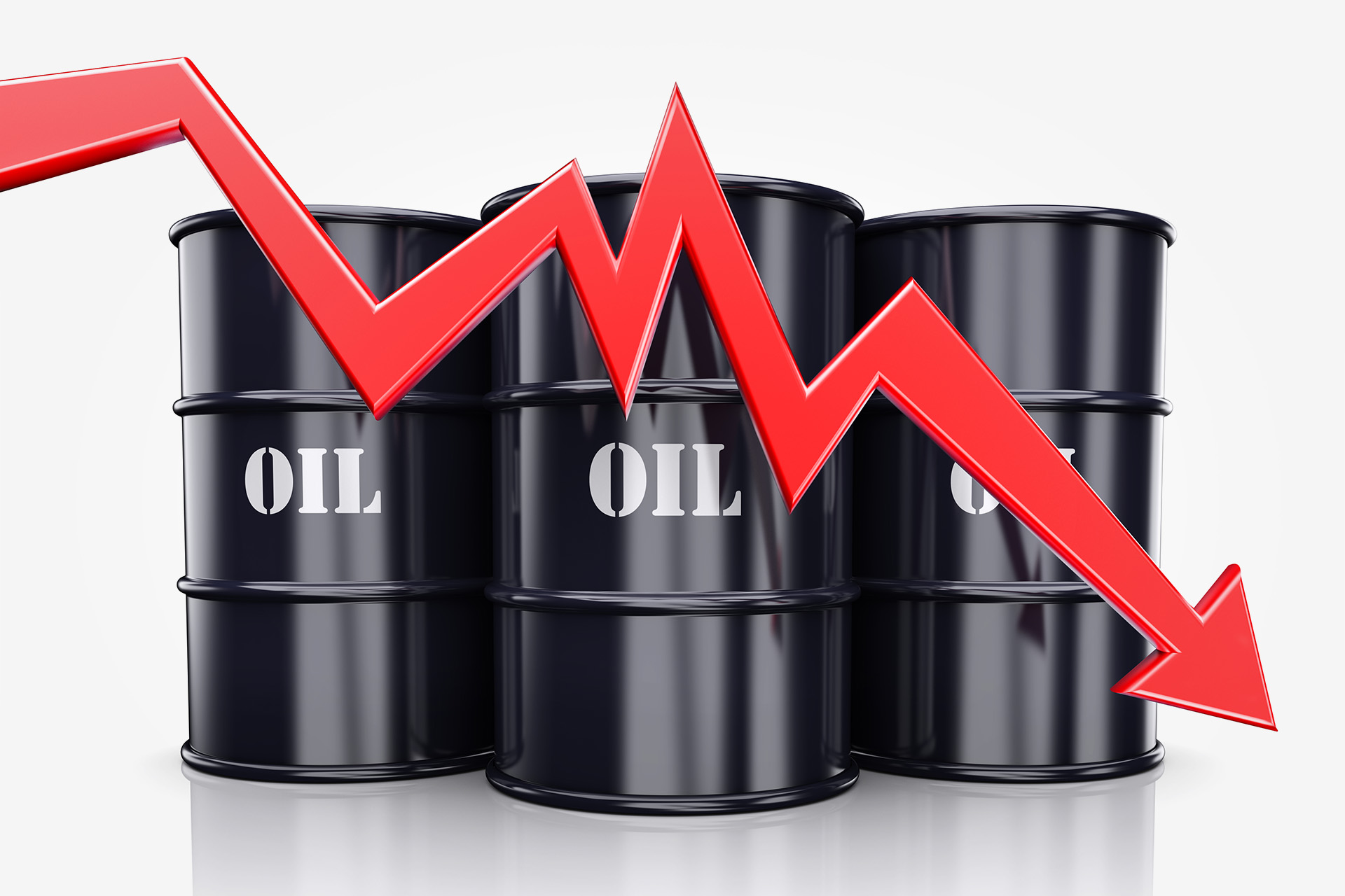 Falling,Oil,Price.,Red,Arrow,Graph,Chart,Moving,Down,Near